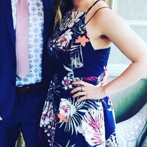 Open back dress | colorful flowers